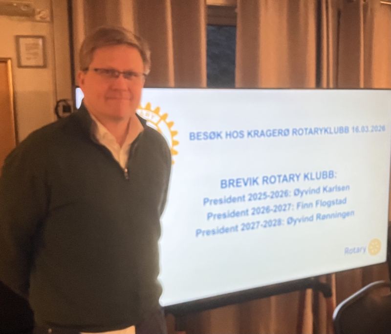 Brevik Rotary klubb v/ president Øyvind Karlsen