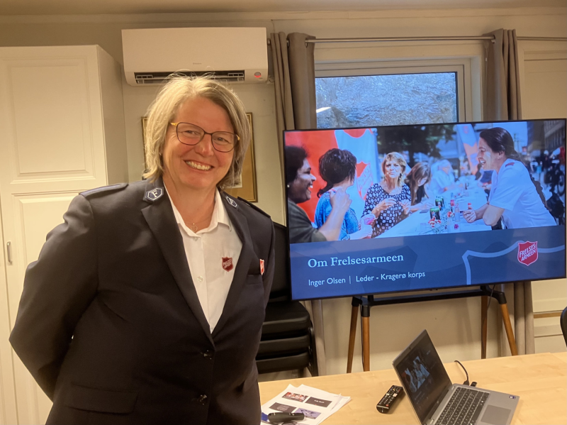 Om Frelsesarmeen v/Inger Olsen! Leder i  Kragerø.